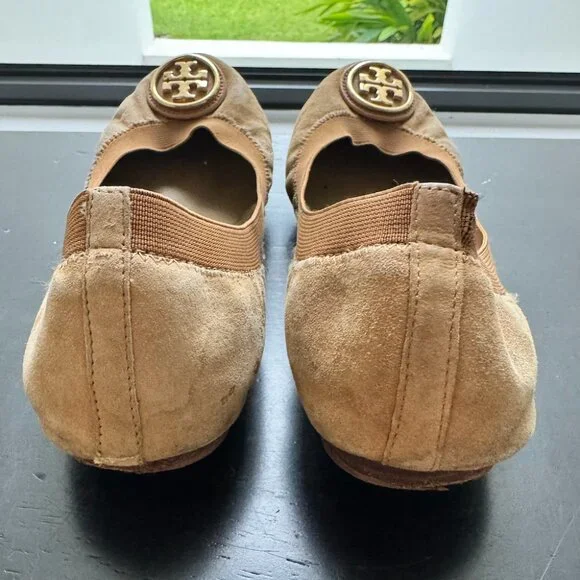 TORY BURCH Caroline Suede Ballerina Flats - Picture 10 of 12